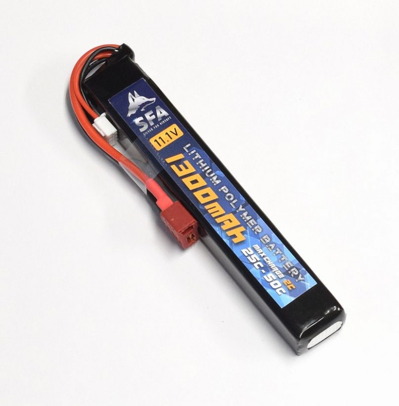 SFA製 11.1V1300mAh 25C-50C スリムタイプ T字コネクタ
