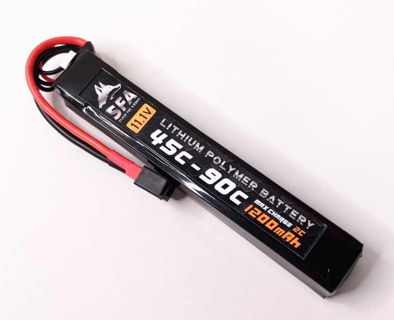 SFA製 11.1V1200mAh 45C-90C スリムタイプ Ｔ字コネクタ