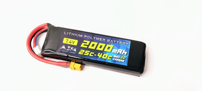 SFA製 7.4V2000mAh 25C-40C ミニSタイプ XT30Uコネクタ