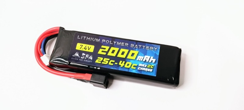 SFA製 7.4V2000mAh 25C-40C ミニSタイプ T字コネクタ