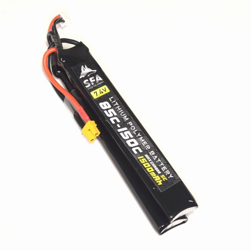 SFA製 7.4V1500mAh 85C-150C セパレートタイプ XT30Uコネクタ