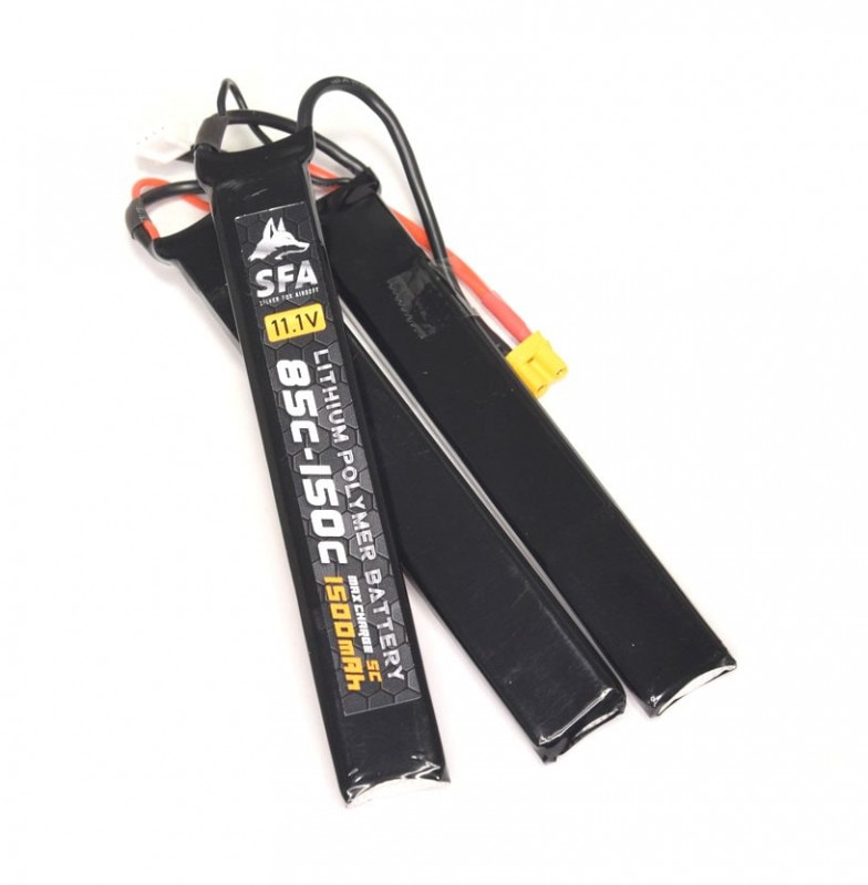 SFA製 11.1V1500mAh 85C-150C セパレートタイプ XT30Uコネクタ