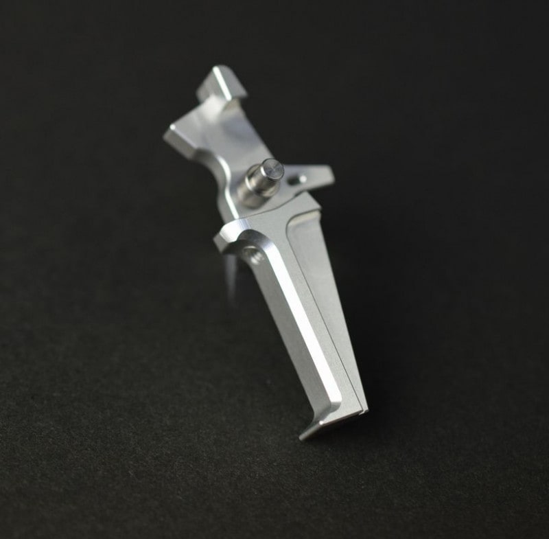 STACK製 M4/M16用アジャスタブルカスタムトリガー(シルバー) 電動ガン用(次世代未対応)