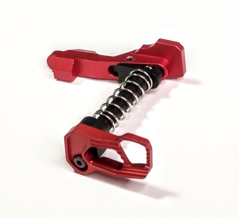 M4/AR15用 XMR GEN3タイプ　アンビマガジンキャッチ レッド