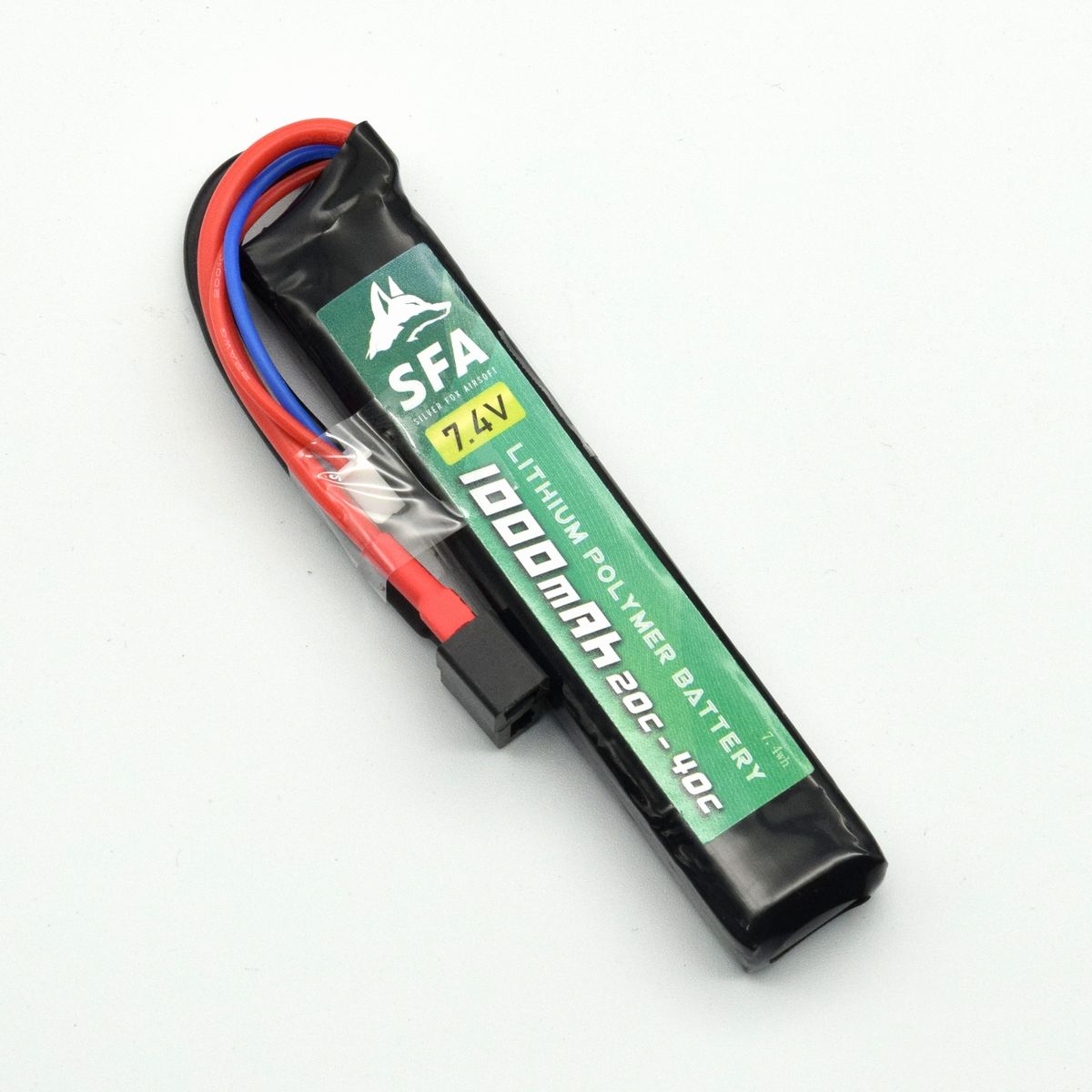 SFA製 7.4V1000mAh 20C-40C ショートスリムタイプ T字コネクタ