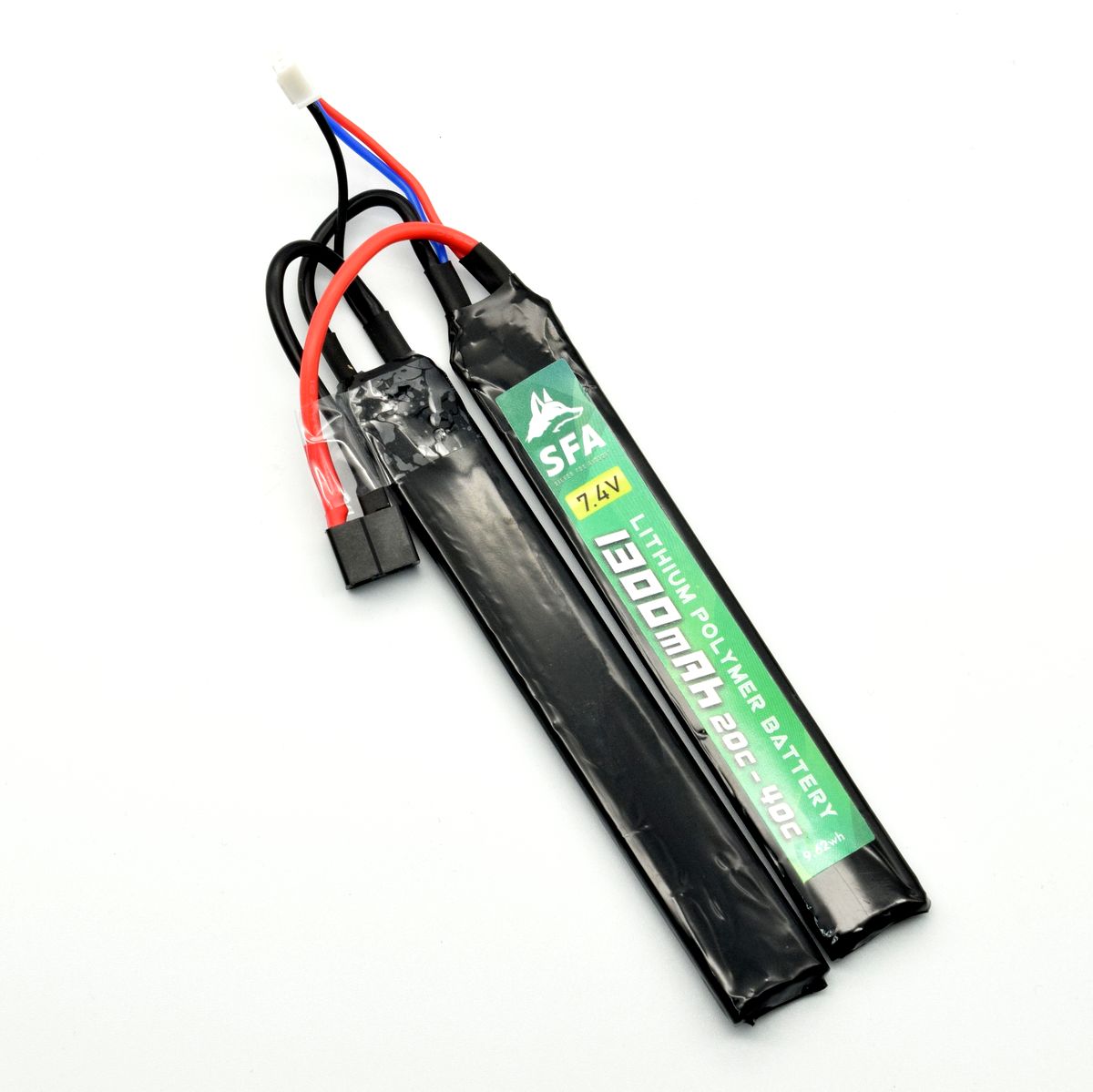SFA製 7.4V1300mAh 20C-40C セパレートタイプ T字コネクタ