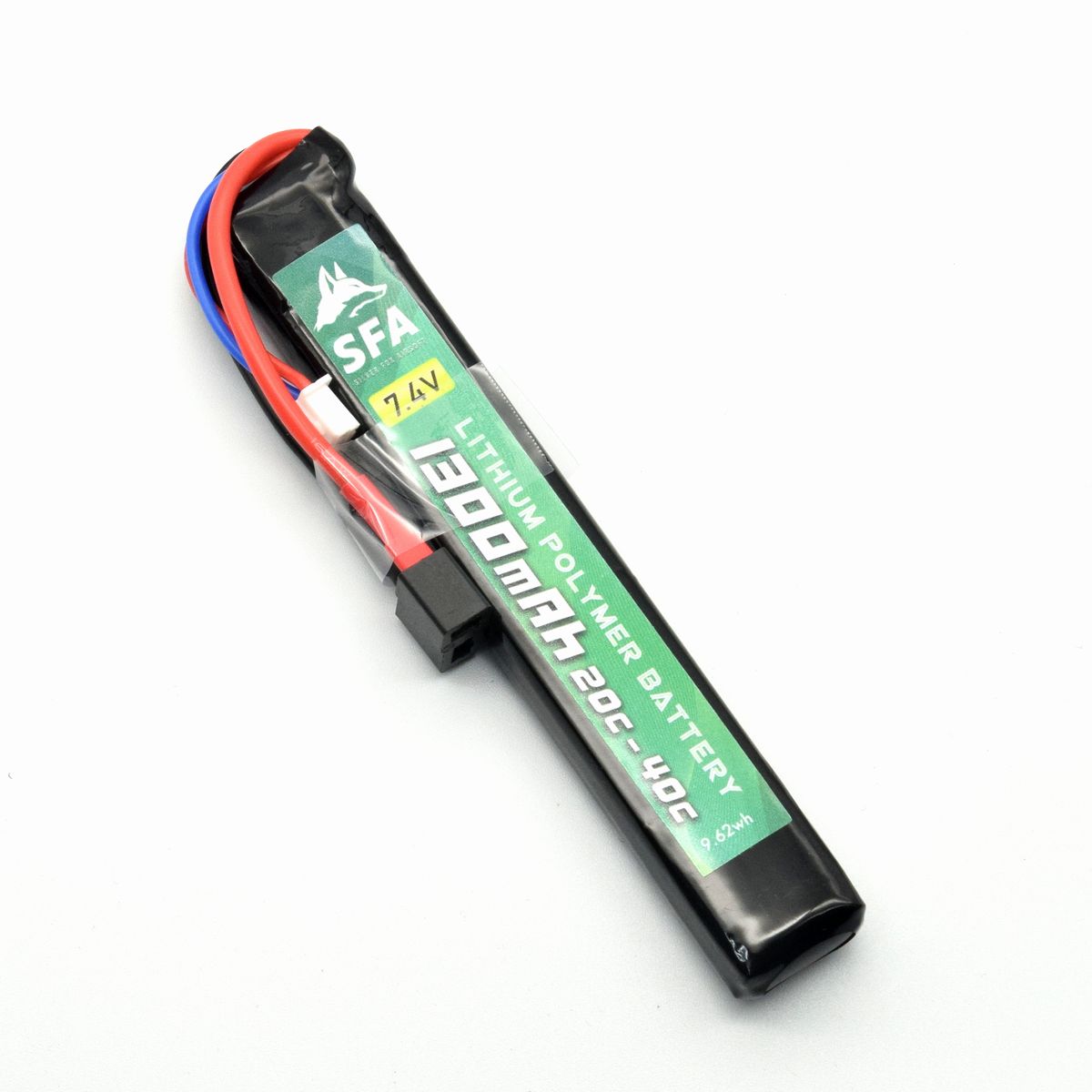 SFA製 7.4V1300mAh 20C-40C スリムタイプ T字コネクタ
