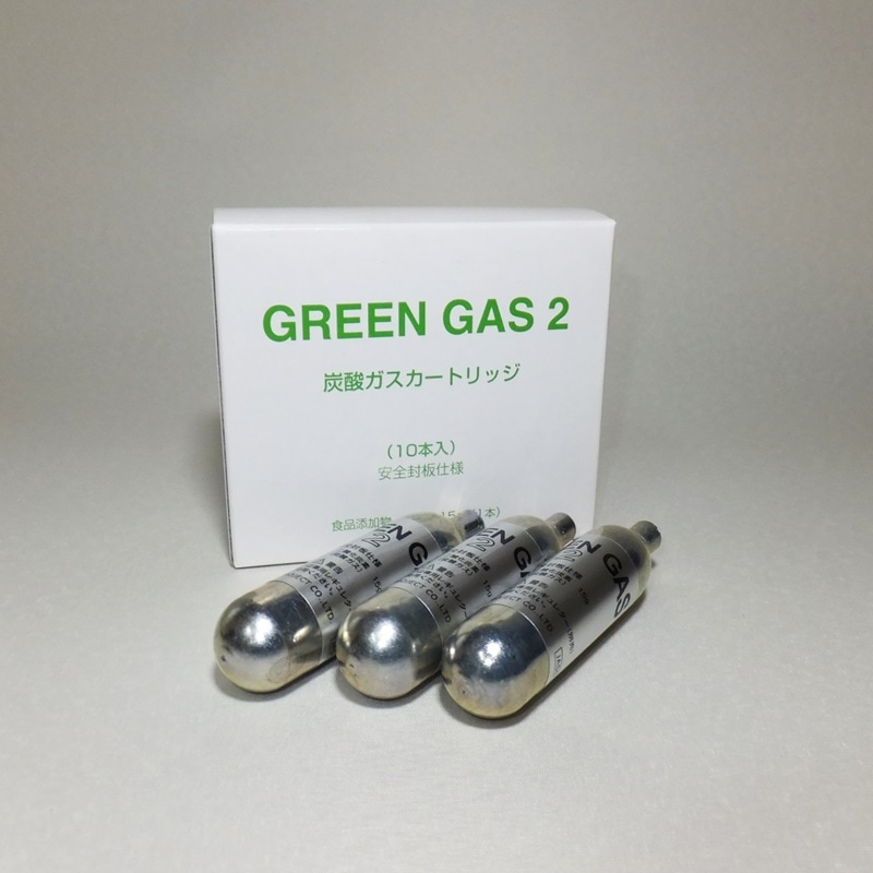 サンプロジェクト製 ミニグリーンガス カートリッジ15g 10本入り