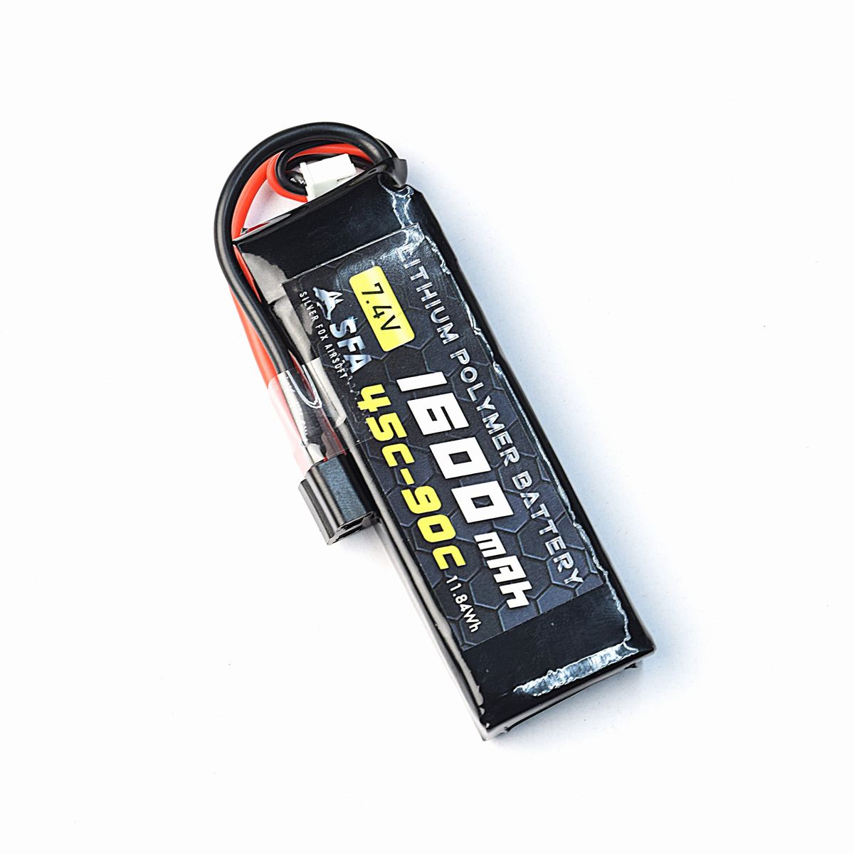 SFA製 7.4V1600mAh 45C-90C ミニSバッテリー  T字コネクタ