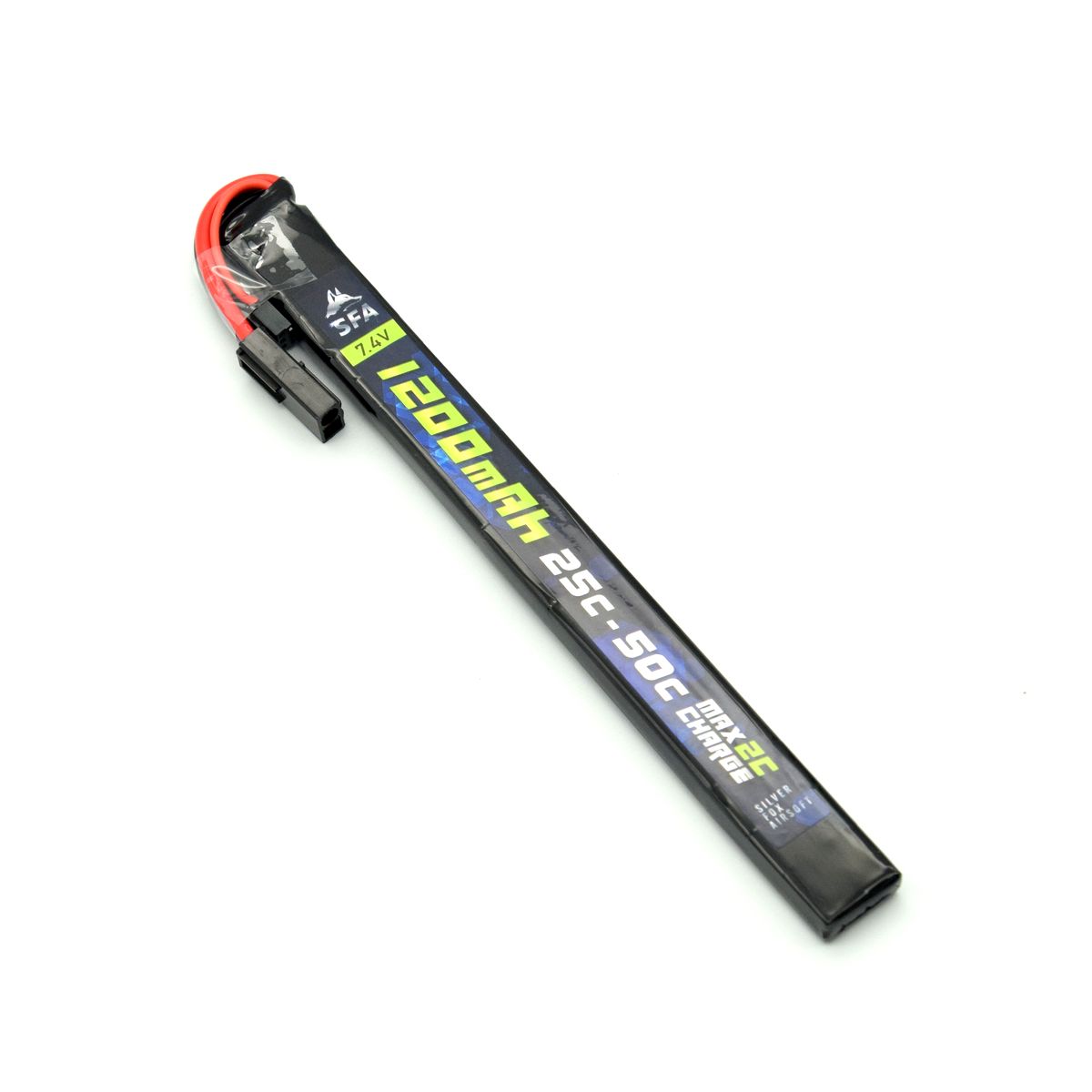 SFA製 7.4V1200mAh 25C-50C スティックタイプ（ウナギ）ミニコネクタ